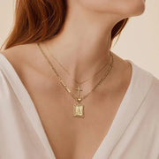 Cross Initial Necklace Set | Gold – view 5