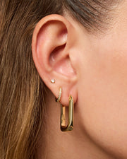 U-Shaped Link HoopEarrings – view 3