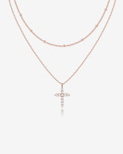 Layered Cross Pendant Necklace – view 3