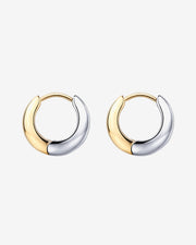 Waterproof Reversible Two Tone Hoop Earrings – view 8