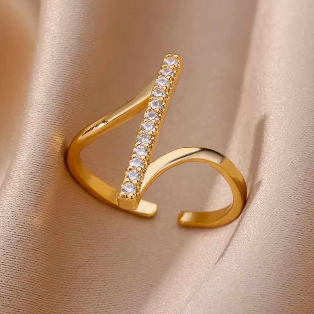 Adjustable Bright Gold Ring