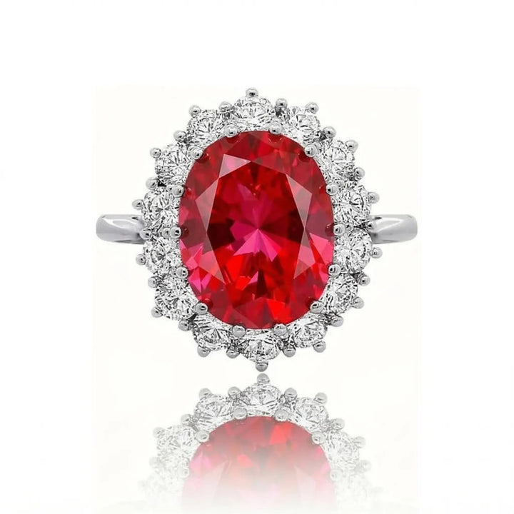 Scarlet Crown Ruby Ring | White Gold – view 2