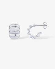 Chunky Weightless Hoop HuggiesEarrings – view 2