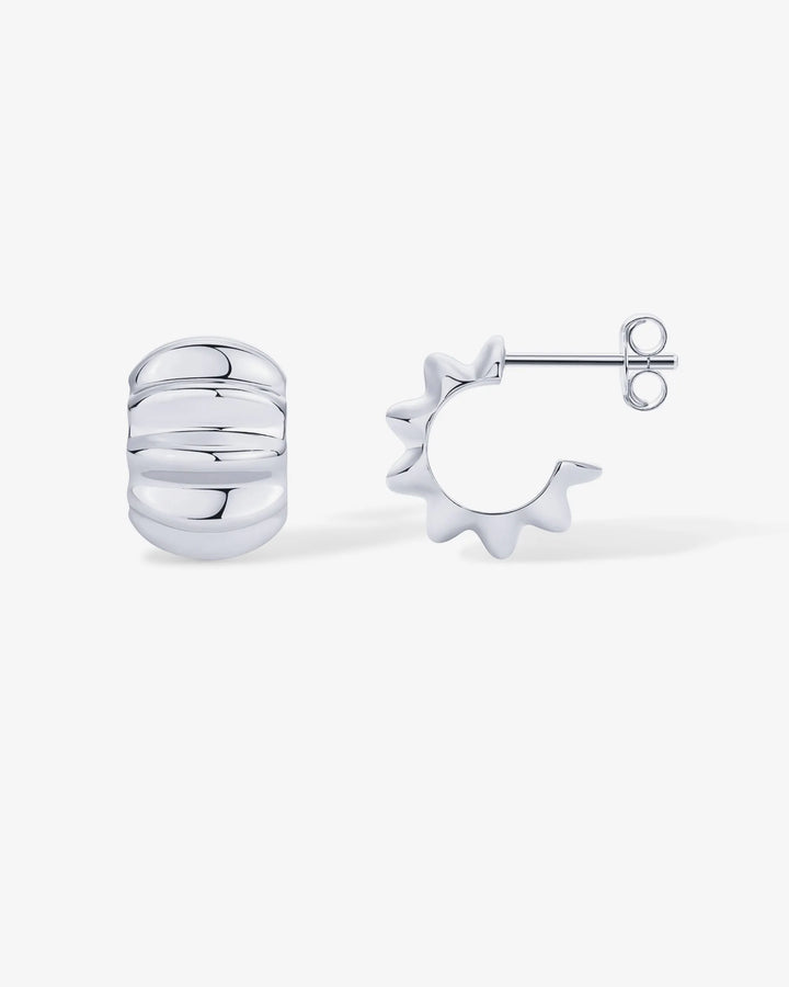 Chunky Weightless Hoop HuggiesEarrings – view 2