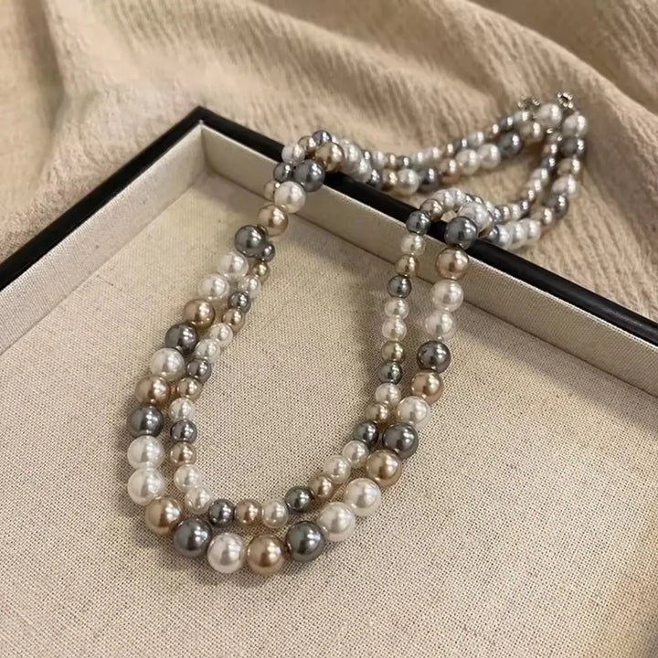 Black & White Pearl Necklace