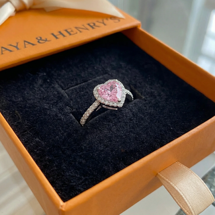 Rosekiss Heart Ring | White Gold