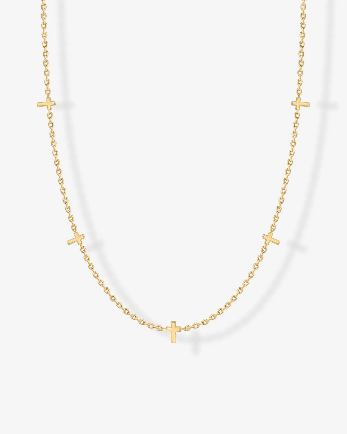 Tiny Cross Station Necklace
