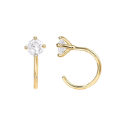 Spark Tip Hoops | Gold