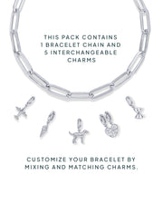 Cherished Connections Charm Paperclip Bracelet Set – view 8
