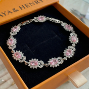 Iridessa Pinkthorn Bracelet | White Gold