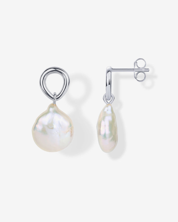 Organic Pearl Dangle Earrings – view 2