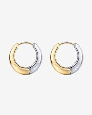 Waterproof Reversible Two Tone Hoop Earrings – view 13