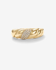 Cubic Zirconia Croissant Ring – view 8