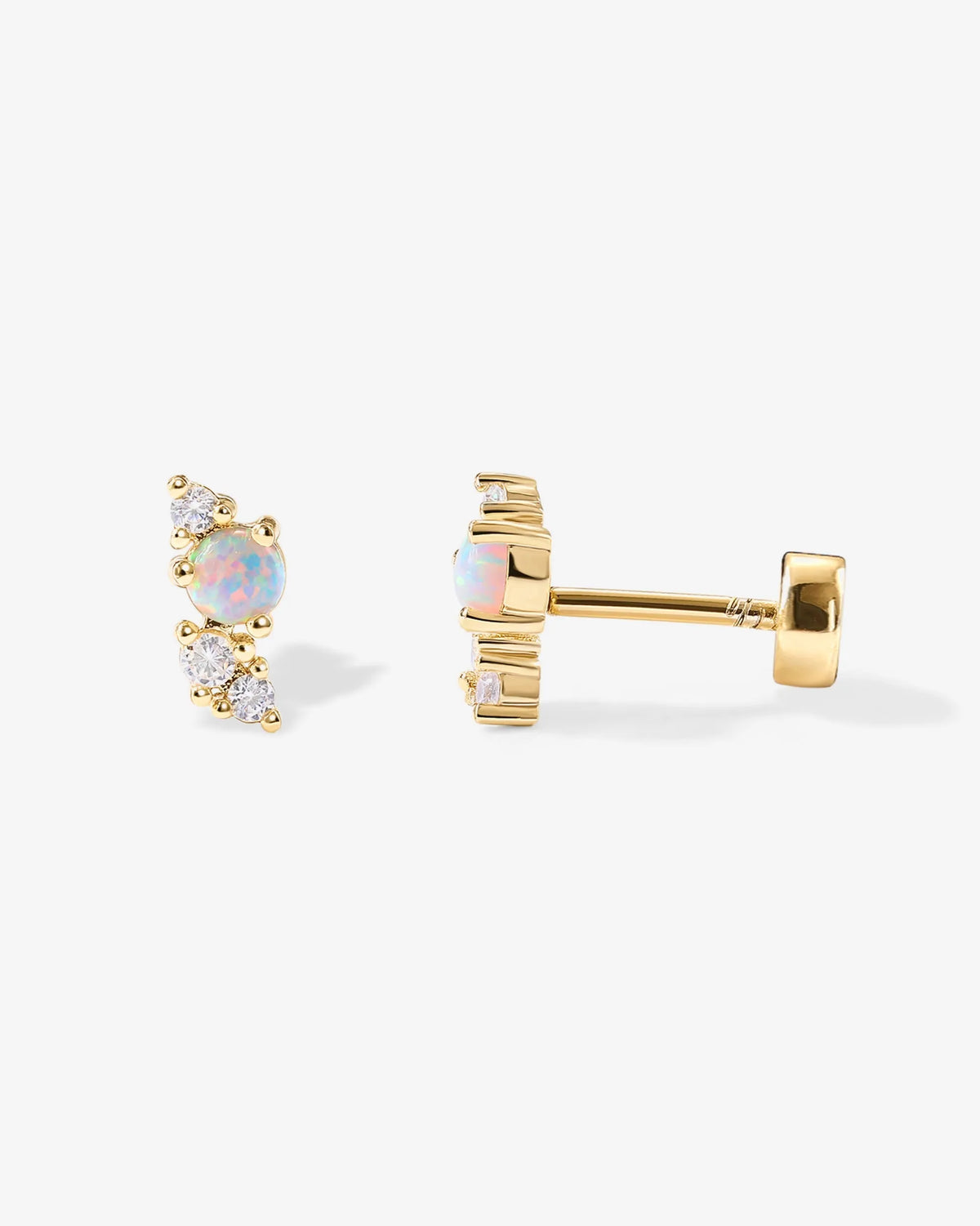 Opal Screw Back StudsEarrings