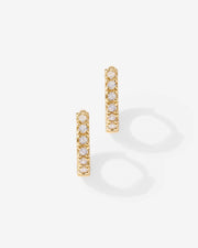 Mini CZ HuggiesEarrings – view 8