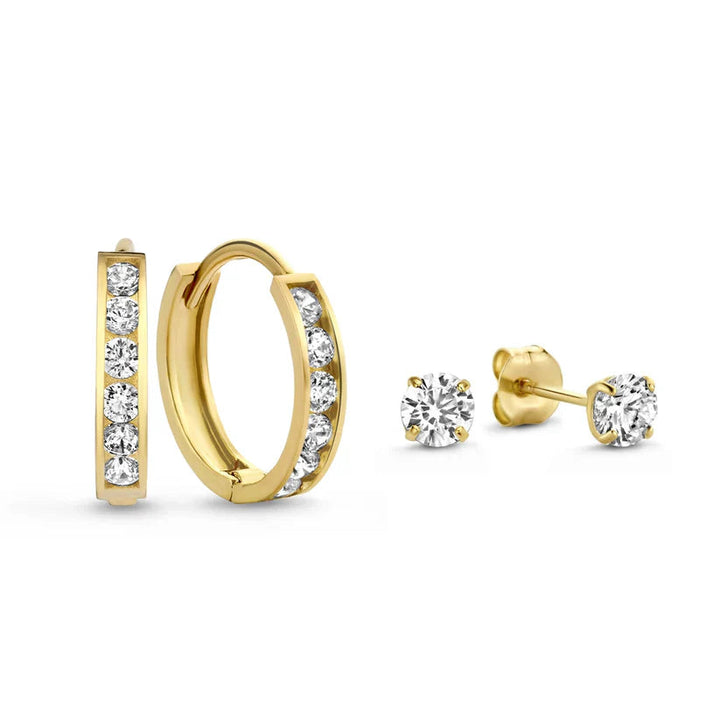 Dara Brillane Stone Earrings Set | White Gold – view 2