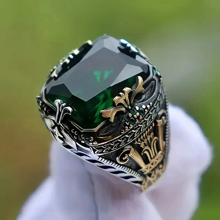 Klara Emerin Ring | Mixed Gold – view 2