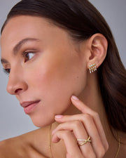 Cubic Zirconia Dangle CrawlerEarrings – view 5