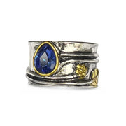 Bohemian Gemstone Meditation Ring | White Gold – view 2