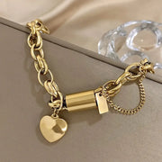Heartened Chunky Bracelet | White Gold – view 5