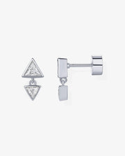 Double Triangle Dangle ScrewbacksEarrings – view 2