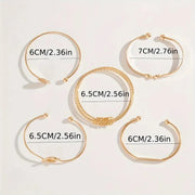 Knotted Elegance Bracelet Set | Gold – view 5