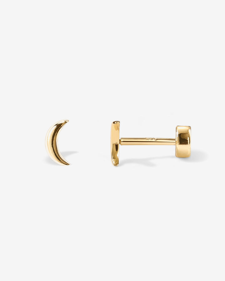 Tiny Moon Screw Back StudsEarrings