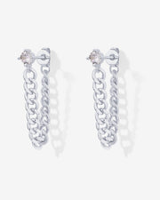 Cubic Zirconia Chained Earrings – view 2