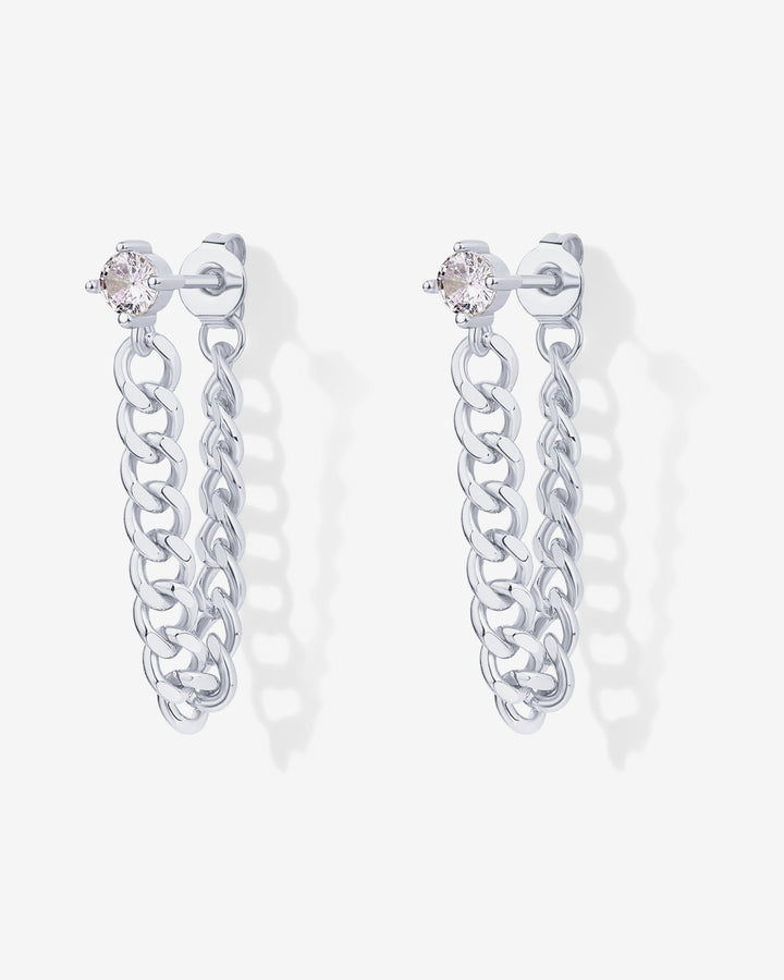Cubic Zirconia Chained Earrings – view 2