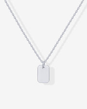 Layered Dog Tag Pendant Necklace – view 8