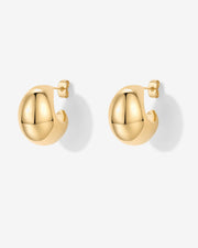 Chunky Dome Hoop Earrings – view 4