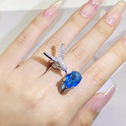 Adjustable Hummingbird Gemstone Ring â€“ Zircon, Gold – view 7