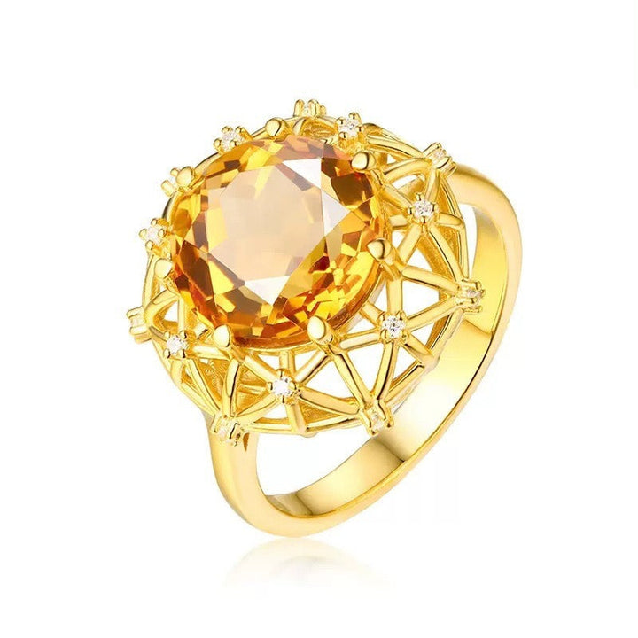Amber Gem Jewelry Set | Gold – view 2