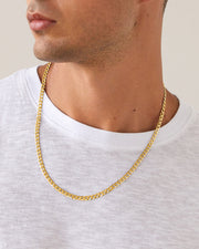 Thin Super Flat Curb Link Chain Necklace – view 6