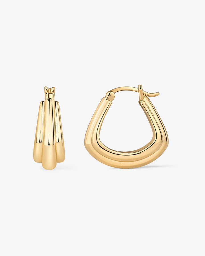 Chunky Triangle HoopsEarrings
