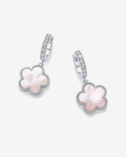 Mother of Pearl & Onyx Huggie Earrings – view 10