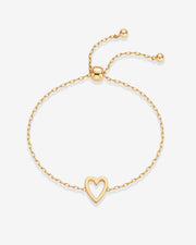 Heart Duo Charm Solitaire Bracelet – view 4