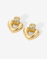 Mini Heart Door Knocker Earrings – view 7