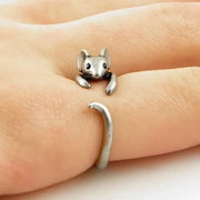 Adorable Mouse Wrap Ring – Vintage Adjustable Jewelry