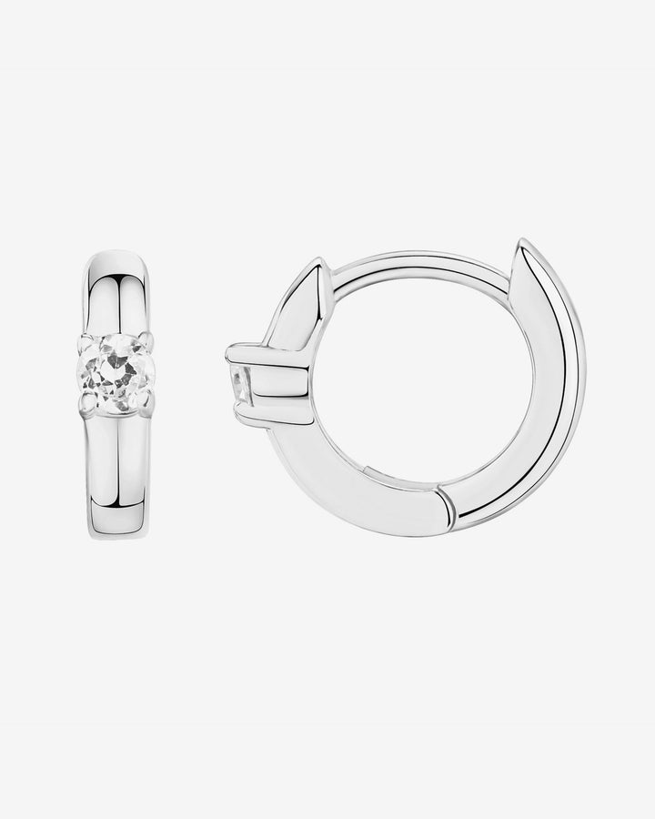Solitaire HuggiesEarrings – view 2
