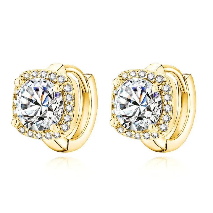 Nadine square earrings | Gold