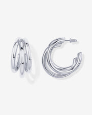 Triple Multi Hoop Earrings – view 2