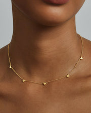 Tiny Heart Station Necklace – view 3