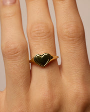 Chunky Heart Statement Ring – view 3