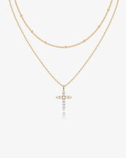 Layered Cross Pendant Necklace