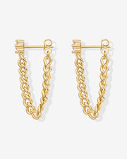 Cubic Zirconia Chained Earrings – view 4