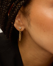 Cubic Zirconia Chained Earrings – view 3