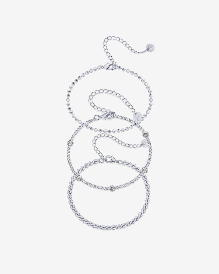 Stone Beaded Bracelet Trio – view 2
