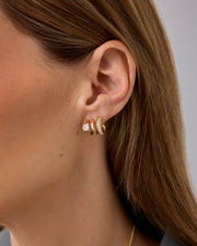 Triple Hoop HuggiesEarrings – view 7