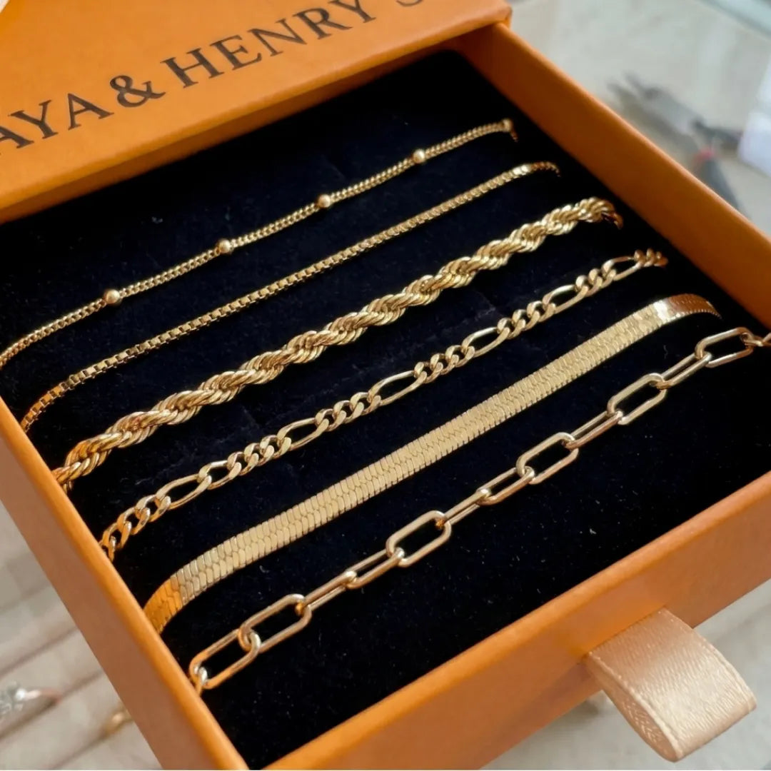 Isabella Vernetta bracelet set | Gold
